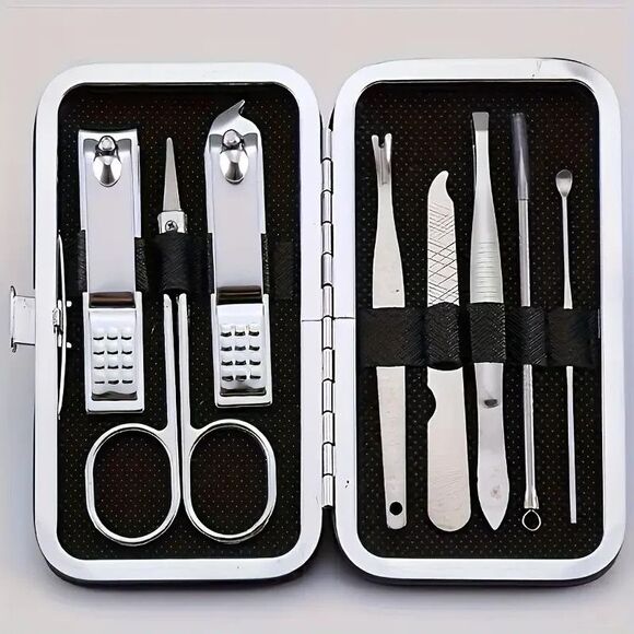 Manicure Set 8 In 1 Stainless Steel Professional Pedicure Kit Nail 8 in 1 Unisex - Picture 4 of 4